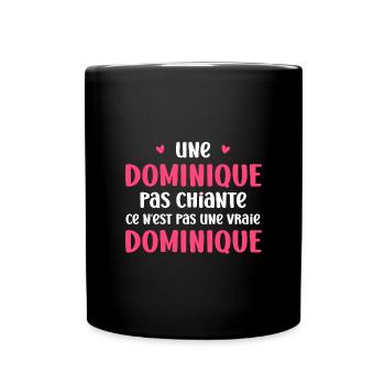 Dominique - Mug uni - noir - Devant