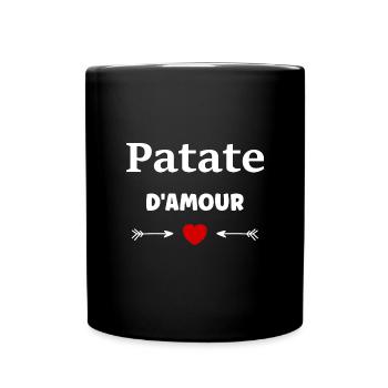 Patate d'amour - Mug uni - noir - Devant