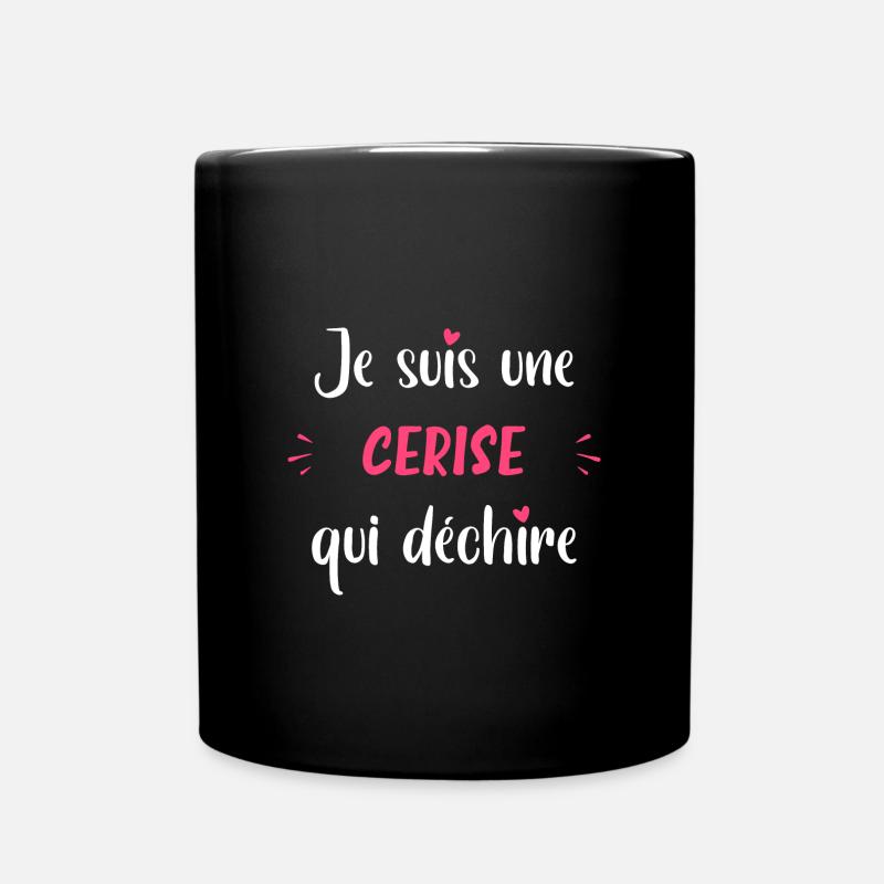 Je suis une cerise - Mug uni - noir