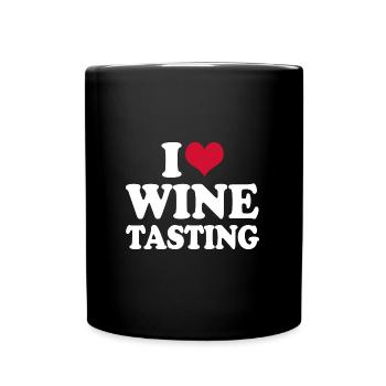 Weintrinker Wein I Love Wine Tasting - Tasse einfarbig - Schwarz - Vorne