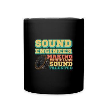 Subwoofer Electroacoustics Mixer Ingénieur du son - Mug uni - noir - Devant