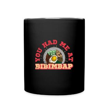 Kimchi Bibimbap Food Asia Korea Holidays - Full Colour Mug - black - Front