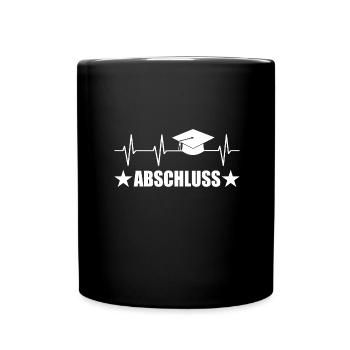 Abschluss - Tasse einfarbig - Schwarz - Vorne