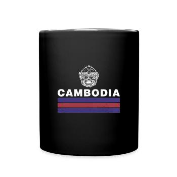 Drapeau national du Cambodge Culture khmère - Mug uni - noir - Devant