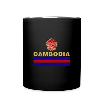 Drapeau national du Cambodge Culture khmère - Mug uni - noir - Devant