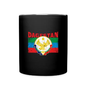 Dagestan Kaukasus Flagge Adler Region Reise - Tasse einfarbig - Schwarz - Vorne