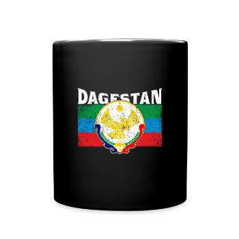 Dagestan Kaukasus Flagge Adler Region Reise - Tasse einfarbig - Schwarz - Vorne