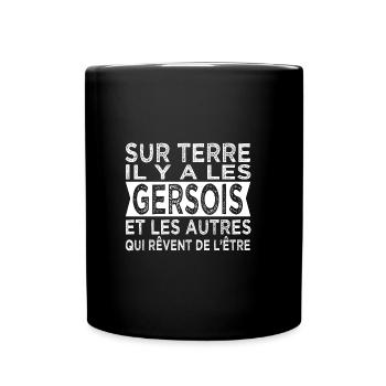 sur terre les Gersois et les autres Humour Gers - Mug uni - noir - Devant