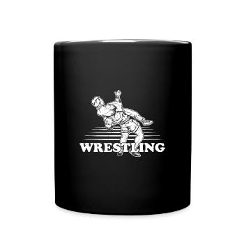 Kämpfer Wrestling Wrestler Suplex Ringertrikot - Tasse einfarbig - Schwarz - Vorne
