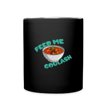 Gulasch Fleischgericht Suppe Ungarn National - Tasse einfarbig - Schwarz - Vorne