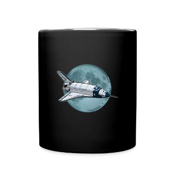 Buran Sowjetunion UdSSR Rakete Raumflugzeug - Tasse einfarbig - Schwarz - Vorne