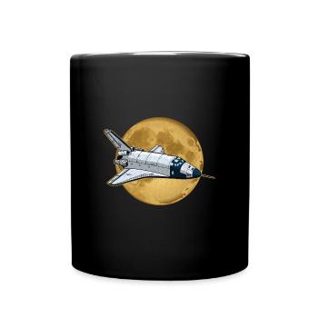 Buran Sowjetunion UdSSR Rakete Raumflugzeug - Tasse einfarbig - Schwarz - Vorne