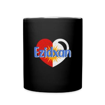 Jesiden Kurden Irak Herkunft Flagge Ezidchan - Tasse einfarbig - Schwarz - Vorne