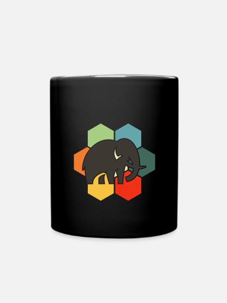 éléphant - Mug uni - noir