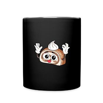 Kuchen Essen Feinschmecker Geschenk - Tasse einfarbig - Schwarz - Vorne