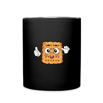 Keks Essen Feinschmecker Geschenk - Tasse einfarbig - Schwarz - Vorne