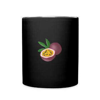 Maracuja Marakuja frucht - Tasse einfarbig - Schwarz - Vorne