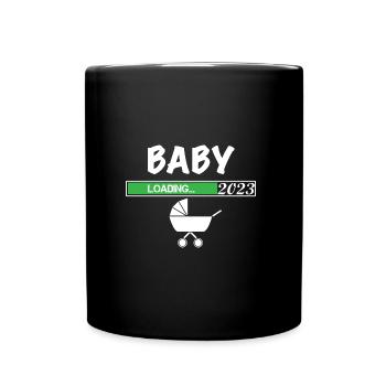 Baby 2023, Schwanger 2023 - Tasse einfarbig - Schwarz - Vorne