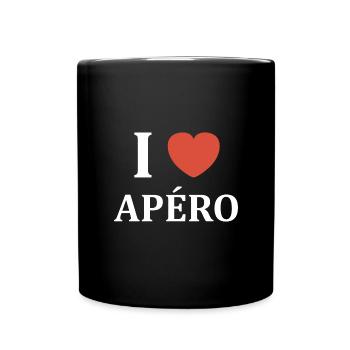 i love apéro - Mug uni - noir - Devant