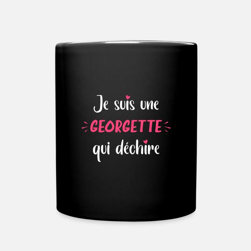 Je suis une GEORGETTE qui déchire - Mug uni - noir