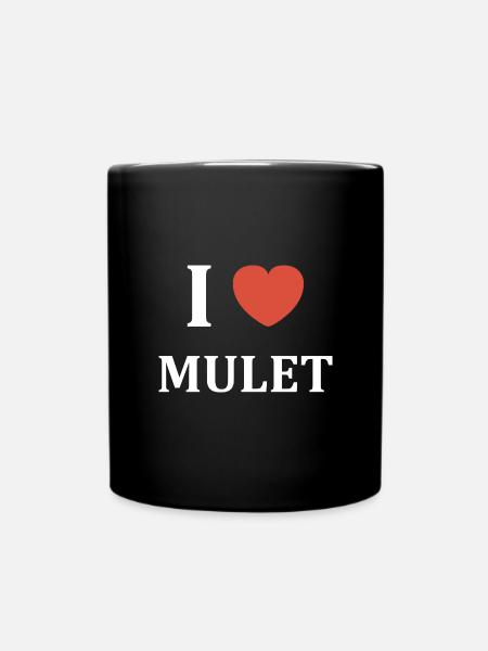 i love mulet - Mug uni - noir
