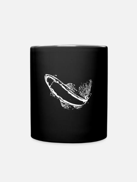 Truite vintage dans le saut - Mug uni - noir