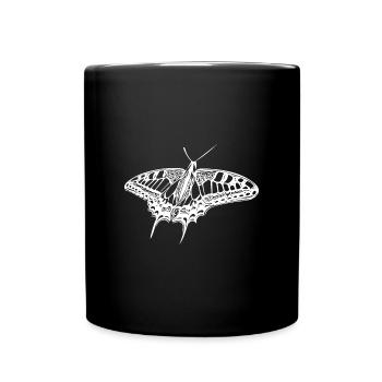 Élégant papillon vintage à queue d’hirondelle - Mug uni - noir - Devant