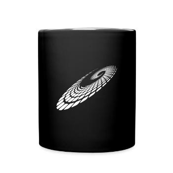 Geometric Circle Spiral Lines Points - Full Colour Mug - black - Front
