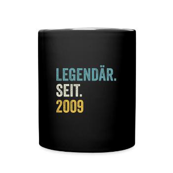 14 Jahre Legendär Seit 2009 14. Geburtstag - Tasse einfarbig - Schwarz - Vorne