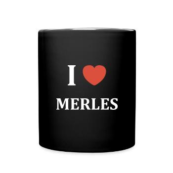 i love Merles - Mug uni - noir - Devant
