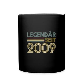 14 Jahre Legendär Seit 2009 14. Geburtstag - Tasse einfarbig - Schwarz - Vorne
