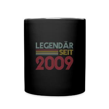14 Jahre Legendär Seit 2009 14. Geburtstag - Tasse einfarbig - Schwarz - Vorne