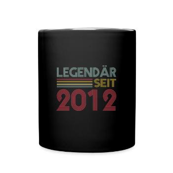 11 Jahre Legendär Seit 2012 11. Geburtstag - Tasse einfarbig - Schwarz - Vorne