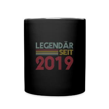 4 Jahre Legendär Seit 2019 4. Geburtstag - Tasse einfarbig - Schwarz - Vorne