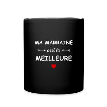 Ma marraine c'est la meilleure - Mug uni - noir - Devant