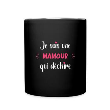 Qui déchire mamour - Mug uni - noir - Devant