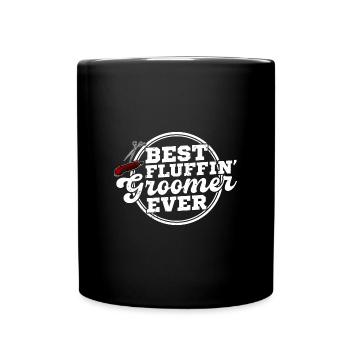Schere Grooming Hundefriseur Spruch Hunde - Tasse einfarbig - Schwarz - Vorne