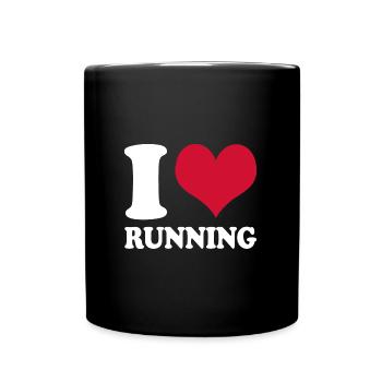 Runner I Love Running - Full Colour Mug - black - Front