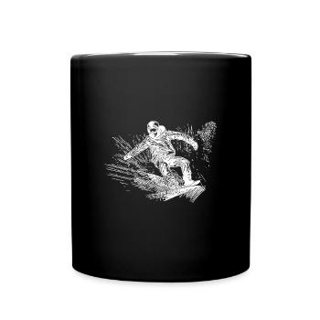 Snowboarding Ride Style Deep Snow Snowboard Move - Full Colour Mug - black - Front