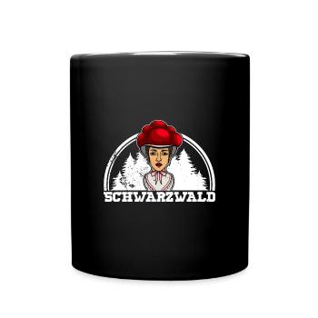 Mädel Schwarzwald Urlaub Schwaben Dialekt - Tasse einfarbig - Schwarz - Vorne