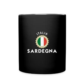 Italia Sardegna Island Mediterranean Holiday Saying - Full Colour Mug - black - Front
