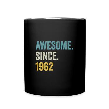62 Years Old Awesome Since 1962 62nd Birthday - Full Colour Mug - black - Front