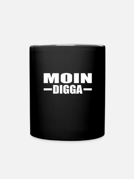 Moin - Tasse einfarbig - Schwarz