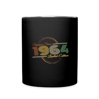 Jahrgang 1964 Geburtstag Retro Einzigartig - Tasse einfarbig - Schwarz - Vorne