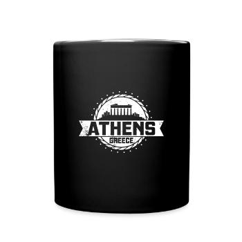 Giechenland Urlaub Balkan Reise Athen Korfu - Tasse einfarbig - Schwarz - Vorne
