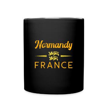 Normandie Normannisch Frankreich Urlaub Strand - Tasse einfarbig - Schwarz - Vorne