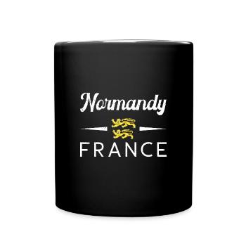Normandie Normannisch Frankreich Urlaub Strand - Tasse einfarbig - Schwarz - Vorne