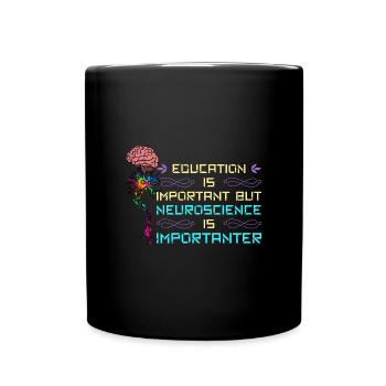 Gehirnanatomie Neurologie Arzt Medizin - Tasse einfarbig - Schwarz - Vorne