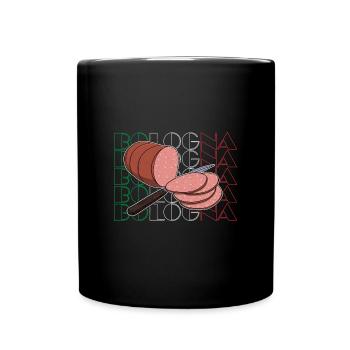 Italienische Hausgemacht Bologna Wurst Essen - Tasse einfarbig - Schwarz - Vorne