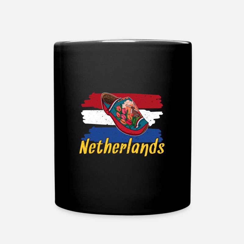 Niedeländer Herkunft Holzschuhe Amsterdam - Tasse einfarbig - Schwarz
